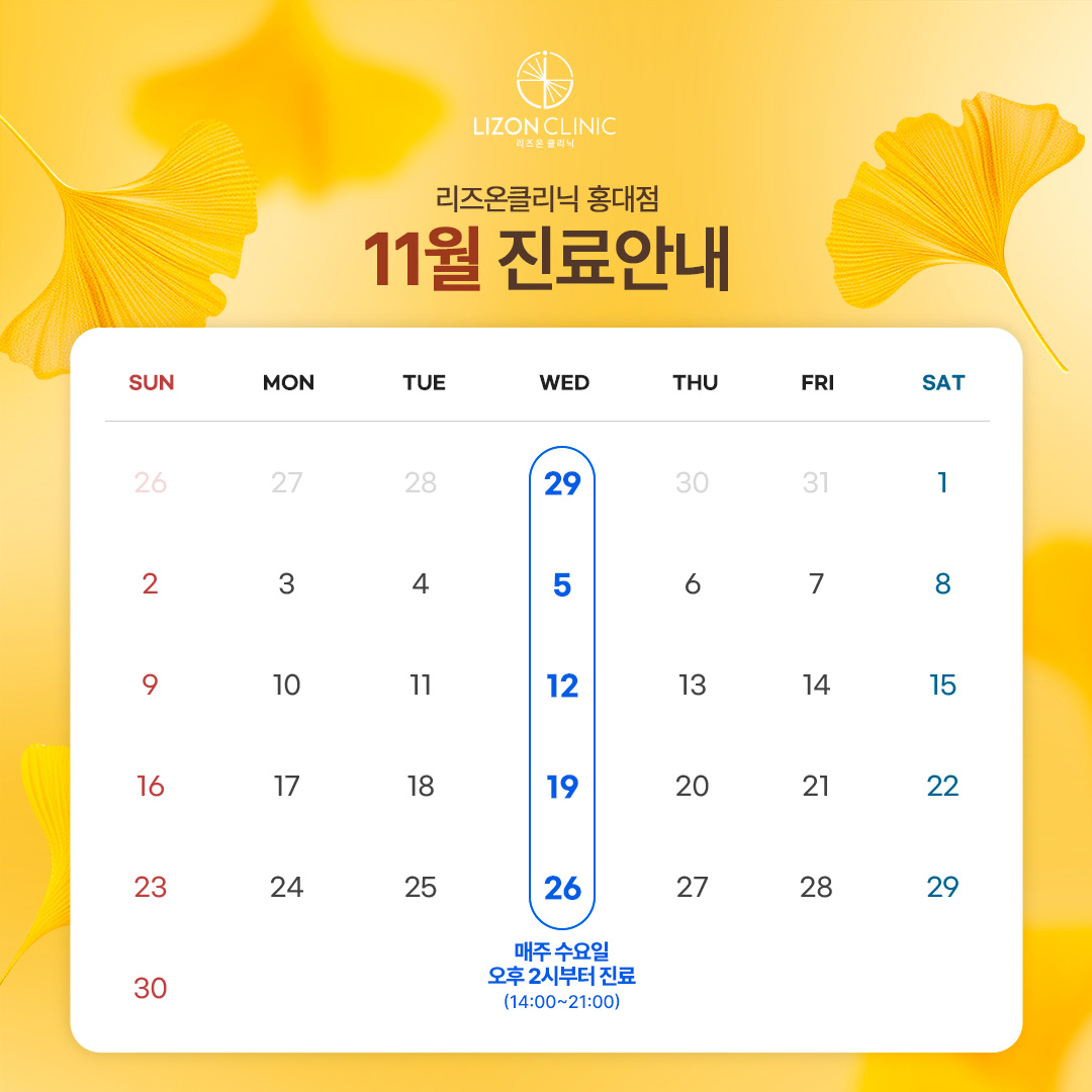 2025년 11월 진료휴진 안내